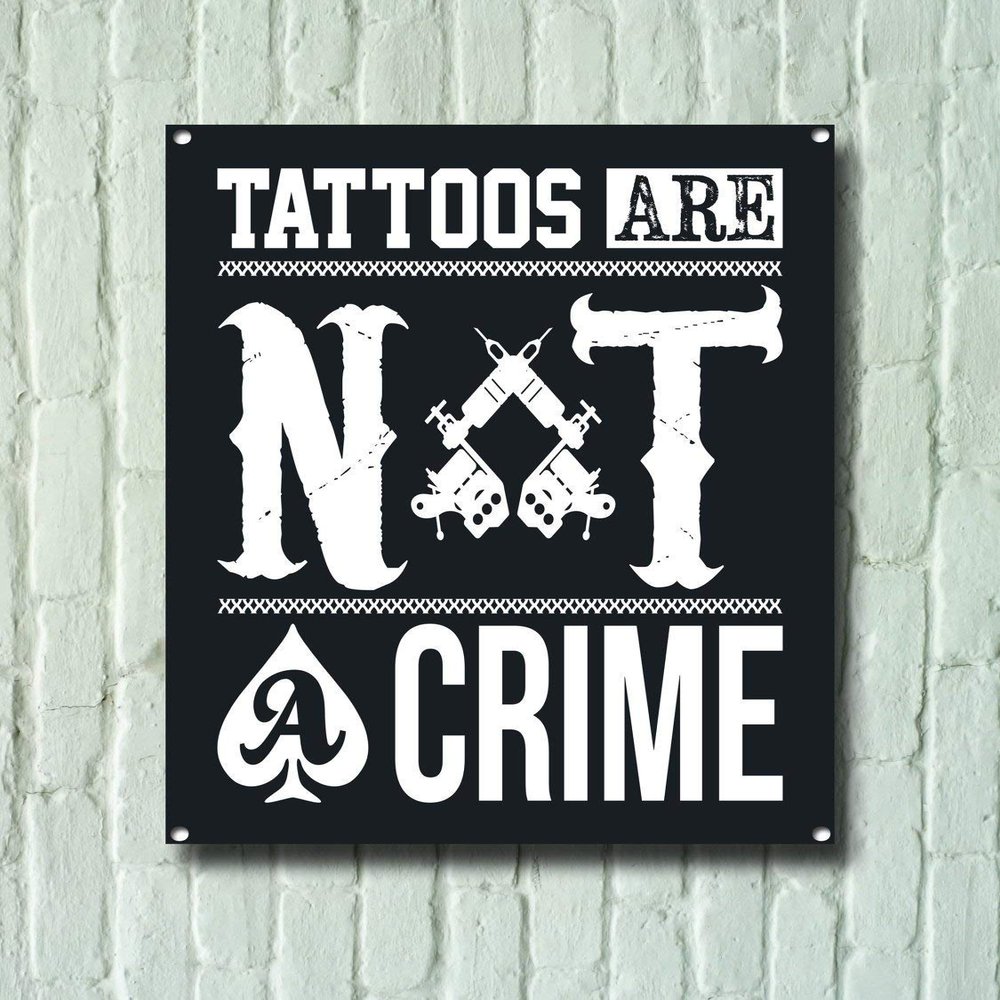 A Homim Tattoo Studio, Metal Sign, Tattoo Studio Decor, Tattoo Studio Signs, Tattoo Lover, Tattoo Parlor, Tattoo Shop, Tattoos, Tattooist, 8" X 12" inch