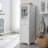 Kings Brand Furniture - Tall Bathroom Storage Cabinet with 2 Doors & 1 Drawer, Freestanding Floor Linen Cabinet for Bathroom, Living Room, Kitchen, White view 1