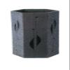 Yamasho Pottery Umbrella Stand, Black, etc. Approx. Depth 10.2 x Width 8.9 x Height 18.5 inches (26.0 x 22.5 x 47.0 cm), Shigaraki Ware Two-Tone Transparent Carved Hex Umbrella Stand view 1