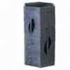 Yamasho Pottery Umbrella Stand, Black, etc. Approx. Depth 10.2 x Width 8.9 x Height 18.5 inches (26.0 x 22.5 x 47.0 cm), Shigaraki Ware Two-Tone Transparent Carved Hex Umbrella Stand view 2