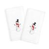 Authentic Hotel and Spa Snowman Embroidered Turkish Cotton Hand Towels (Set of 2) Grey view 2