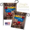 Country Venezuela Hogar Dulce Garden Flag Set with Stand Regional Nationality Nation International World Particular Area Small Decorative Gift Yard House Banner Made In USA 13 X 18.5 view 3