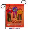 Festival Of Lights Garden Flag Set with Stand Celebration Diwali Deepavali Hindus Religious Small Decorative Gift Yard House Banner Made In USA 13 X 18.5 view 2