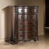 Benjara Benzara Transitional Wooden Chest With Antique Drawer Pulls, Brown, view 2