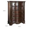 Benjara Benzara Transitional Wooden Chest With Antique Drawer Pulls, Brown, view 3
