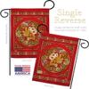 Chinese New Year Luck Arrive Garden Flag Set with Stand Lunar Good Prosperous Seasonal Arrival Blessing Small Decorative Gift Yard House Banner Made In USA 13 X 18.5 view 3