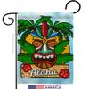 Luau Party Garden Flag Set with Stand Celebration Cake Drink Candy Bouquet Surprise Occasion Anniversary Small Decorative Gift Yard House Banner Made In USA 13 X 18.5 view 2