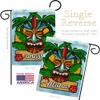 Luau Party Garden Flag Set with Stand Celebration Cake Drink Candy Bouquet Surprise Occasion Anniversary Small Decorative Gift Yard House Banner Made In USA 13 X 18.5 view 3