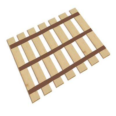 Youth Size Wood Bed Slats - Cut to The Custom Bed Width of Your Choice Attached with Three Heavy Duty Thick Brown Straps-Help Support Your Box Spring and Mattress (30" Wide)