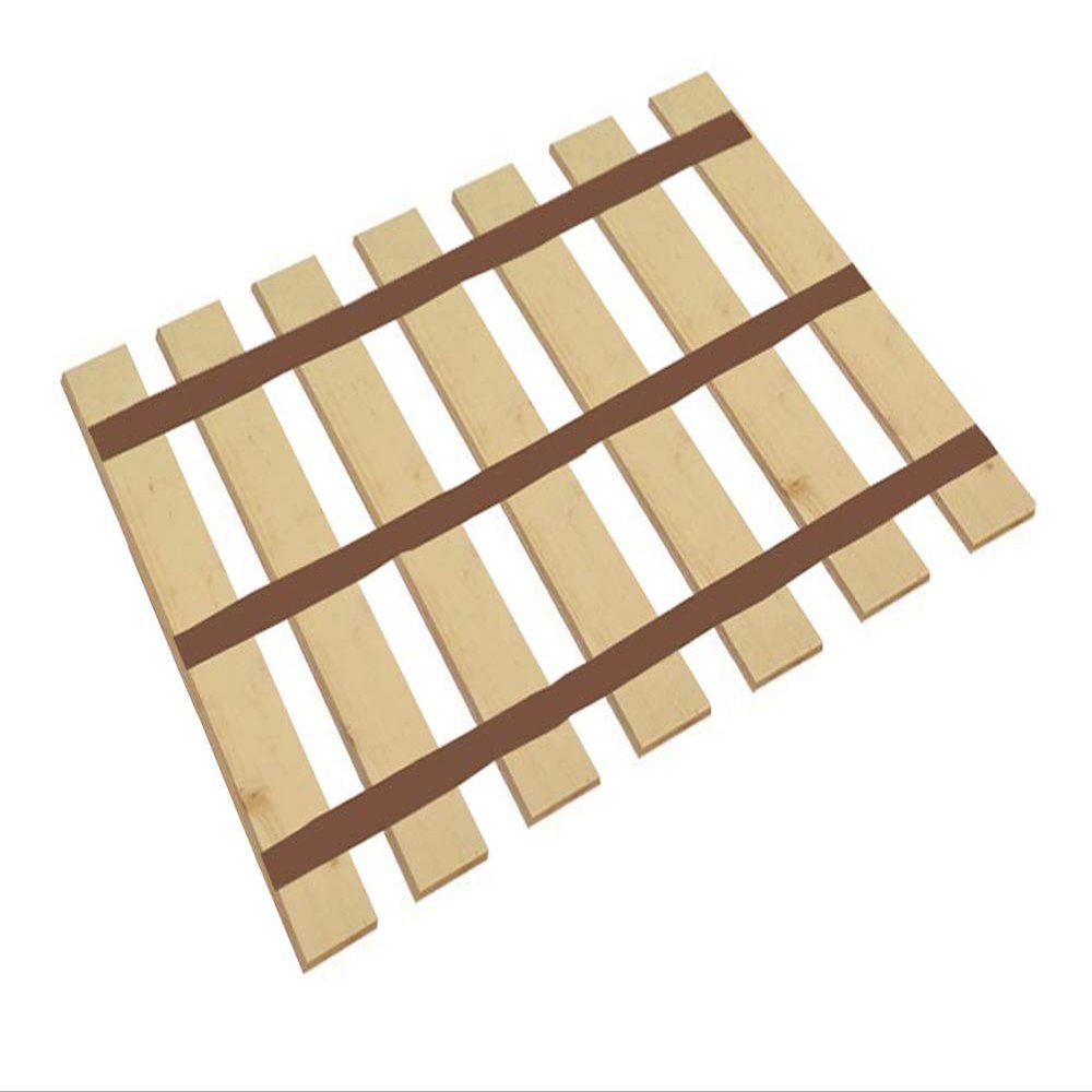 Youth Size Wood Bed Slats - Cut to The Custom Bed Width of Your Choice Attached with Three Heavy Duty Thick Brown Straps-Help Support Your Box Spring and Mattress (30" Wide)