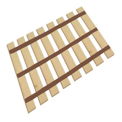 Full Size Wood Bed Slats - Cut to The Custom Bed Width of Your Choice Attached with Three Heavy Duty Thick Brown Straps-Help Support Your Box Spring and Mattress (54.75" Wide)
