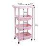 ZSH-stc 4 Tier Kitchen Storage Trolley with Wheels Plastic Fruit Vegetable Rack for Bathroom Multifunction Organizing (Color : Blue) view 2