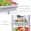 ZSH-stc 4 Tier Kitchen Storage Trolley with Wheels Plastic Fruit Vegetable Rack for Bathroom Multifunction Organizing (Color : Blue) view 3