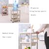 ZSH-stc 4 Tier Kitchen Storage Trolley with Wheels Plastic Fruit Vegetable Rack for Bathroom Multifunction Organizing (Color : Blue) view 4