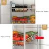 ZSH-stc 3 Tier Kitchen Storage Trolley with Wheels Stainless Steel Fruit Vegetable Rack for Bathroom Multifunction Organizing (Size : 35 * 28 * 85cm) view 4