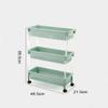 ZSH-stc Kitchen Storage Trolleys Slide Out Storage Tower Movable Detachable Shelf with Wheels 3 Tier for Kitchen Bathroom Living Room (Color : C) view 2