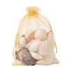 Pandahall 100Pcs 5x7 Inch Drawstring Sheer Organza Gift Bags Party Wedding Favor Jewelry Candy Storage Pouches (Goldenrod) view 1