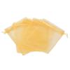 Pandahall 100Pcs 5x7 Inch Drawstring Sheer Organza Gift Bags Party Wedding Favor Jewelry Candy Storage Pouches (Goldenrod) view 2
