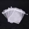 Pandahall 100Pcs 5x7 Inch Drawstring Sheer Organza Gift Bags Party Wedding Favor Jewelry Candy Storage Pouches (White) view 2