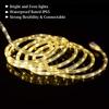 ollrieu 98.4ft Outdoor Rope Lights Waterproof Warm White, Connectable Flexible 110V Plug Thick Cool Clear Tube 3000K LED Rope Lights for Patio, Pool, Camping, Bedroom Decor, Indoor view 2