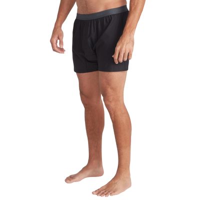 ExOfficio Men's Give-N-Go 2.0 Boxer, Breathable, Durable & Easy Clean Travel Underwear, Black, Medium
