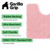 GORILLA GRIP Bathroom Rug Sets, Soft Chenille 2 Piece Area Rugs Set, Toilet Base Mat and 30x20 Carpet, Absorbent Microfiber Washable Mats Dry Quickly, Home Dcor and Bath Room Accessories, Lt Pink view 2