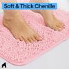 GORILLA GRIP Bathroom Rug Sets, Soft Chenille 2 Piece Area Rugs Set, Toilet Base Mat and 30x20 Carpet, Absorbent Microfiber Washable Mats Dry Quickly, Home Dcor and Bath Room Accessories, Lt Pink view 4