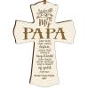 LifeSong Milestones Personalized Family Keepsake Wooden Cross Decorative Ornament Gift for Papa from Family 4 x 6 (Ivory) view 1