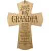 LifeSong Milestones Personalized Family Keepsake Wooden Cross Decorative Ornament Gift for Grandpa from Family 4 x 6 (Maple) view 1