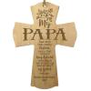 LifeSong Milestones Personalized Family Keepsake Wooden Cross Decorative Ornament Gift for Papa from Family 4 x 6 (Maple) view 1