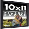 10x11 Frame Black Picture Frame - Complete Modern Photo Frame Includes UV Acrylic Shatter Guard Front, Acid Free Foam Backing Board, Hanging Hardware Wood Wall Frames for Family Photos - no Mat view 1