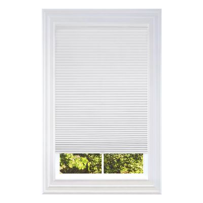 BlindsAvenue Cellular Honeycomb Cordless Shade, 9/16" Single Cell, Blackout, Cotton White, Size: 26" W x 48" H