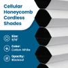 BlindsAvenue Cellular Honeycomb Cordless Shade, 9/16" Single Cell, Blackout, Cotton White, Size: 26" W x 48" H view 2