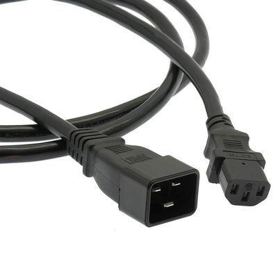 10F Power Cord C20 to C13 Black/SJT 14/3-2PK