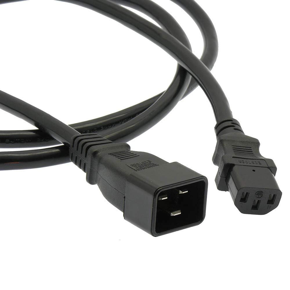10F Power Cord C20 to C13 Black/SJT 14/3-2PK