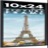 10x24 Frame Black Picture Frame - Complete Modern Photo Frame Includes UV Acrylic Shatter Guard Front, Acid Free Foam Backing Board, Hanging Hardware Wood Wall Frames for Family Photos - no Mat view 1