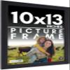 10x13 Frame Black Picture Frame - Complete Modern Photo Frame Includes UV Acrylic Shatter Guard Front, Acid Free Foam Backing Board, Hanging Hardware Wood Wall Frames for Family Photos - no Mat view 1