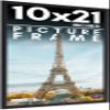 10x21 Frame Black Picture Frame - Complete Modern Photo Frame Includes UV Acrylic Shatter Guard Front, Acid Free Foam Backing Board, Hanging Hardware Wood Wall Frames for Family Photos - no Mat view 1