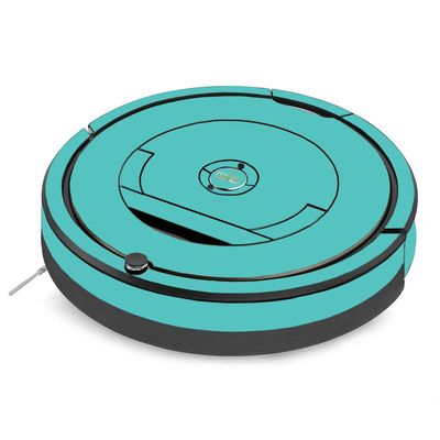 MightySkins Skin Compatible With iRobot Roomba 890 Vacuum - Solid Turquoise | Protective, Durable, and Unique Vinyl Decal wrap cover | Easy To Apply, Remove, and Change Styles | Made in the USA