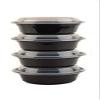 24oz - 150 Count - Round Microwavable Plastic Meal Prep Containers with Lids - Food Storage Container - Certified BPA-Free, Stackable, Reusable Microwave, Dishwasher, Freezer Safe, Disposable (Black) view 3
