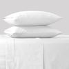 Feather & Stitch 500 TC Split King Size Damask Bed Sheet Set, 100% Cotton Soft Breathable Bedsheets, 5 Piece 18" Deep Pockets Sateen Weave Striped Bedding Mattress Resort Hotel - (Stripe White) view 2