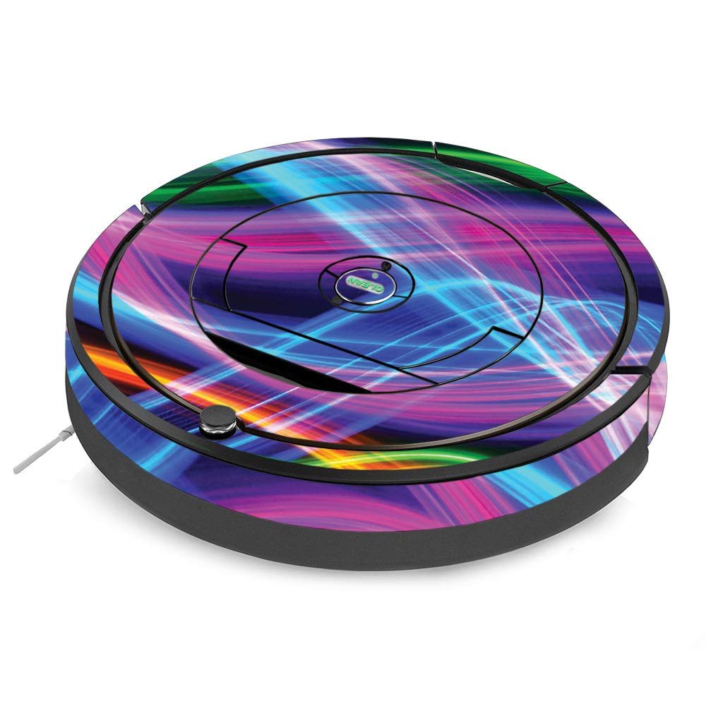 MightySkins Skin Compatible with iRobot Roomba 890 Vacuum - Light Waves | Protective, Durable, and Unique Vinyl Decal wrap Cover | Easy to Apply, Remove, and Change Styles | Made in The USA