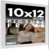 10x12 Frame White Solid Wood Picture Frame Includes UV Acrylic Shatter Guard Front, Acid Free Foam Backing Board, Hanging Hardware Wood Square Frame Wall Frames for Family Photos - no Mat view 1