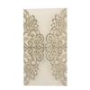 50 pcs 250GSM Silver Glitter Wedding Invitations Cards Laser Cut Pocket Covers only, no envelope,no insert 5x7 view 1