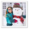 10x10 Frame White Solid Wood Picture Frame Includes UV Acrylic Shatter Guard Front, Acid Free Foam Backing Board, Hanging Hardware Wood Square Frame Wall Frames for Family Photos - no Mat view 4