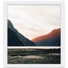 10x19 Frame White Solid Wood Picture Frame Includes UV Acrylic Shatter Guard Front, Acid Free Foam Backing Board, Hanging Hardware Wood Square Frame Wall Frames for Family Photos - no Mat view 4