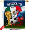 World Cup Mexico Soccer Garden House Flags Set Sports Game Goal Ball Football Entertainment Activity Physical Small Decorative Gift Yard Banner Double-Sided Made In USA 28 X 40 view 2