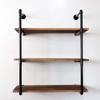 KINMADE Industrial Pipe Ladder Shelf Vintage Display Rack Rustic Floating Storage Shelf 3 Tier Wall Mounted view 2