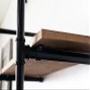 KINMADE Industrial Pipe Ladder Shelf Vintage Display Rack Rustic Floating Storage Shelf 3 Tier Wall Mounted view 4