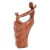 NOVICA Brown Wood Abstract Sculpture from Indonesia 'Motherly Affection' view 3
